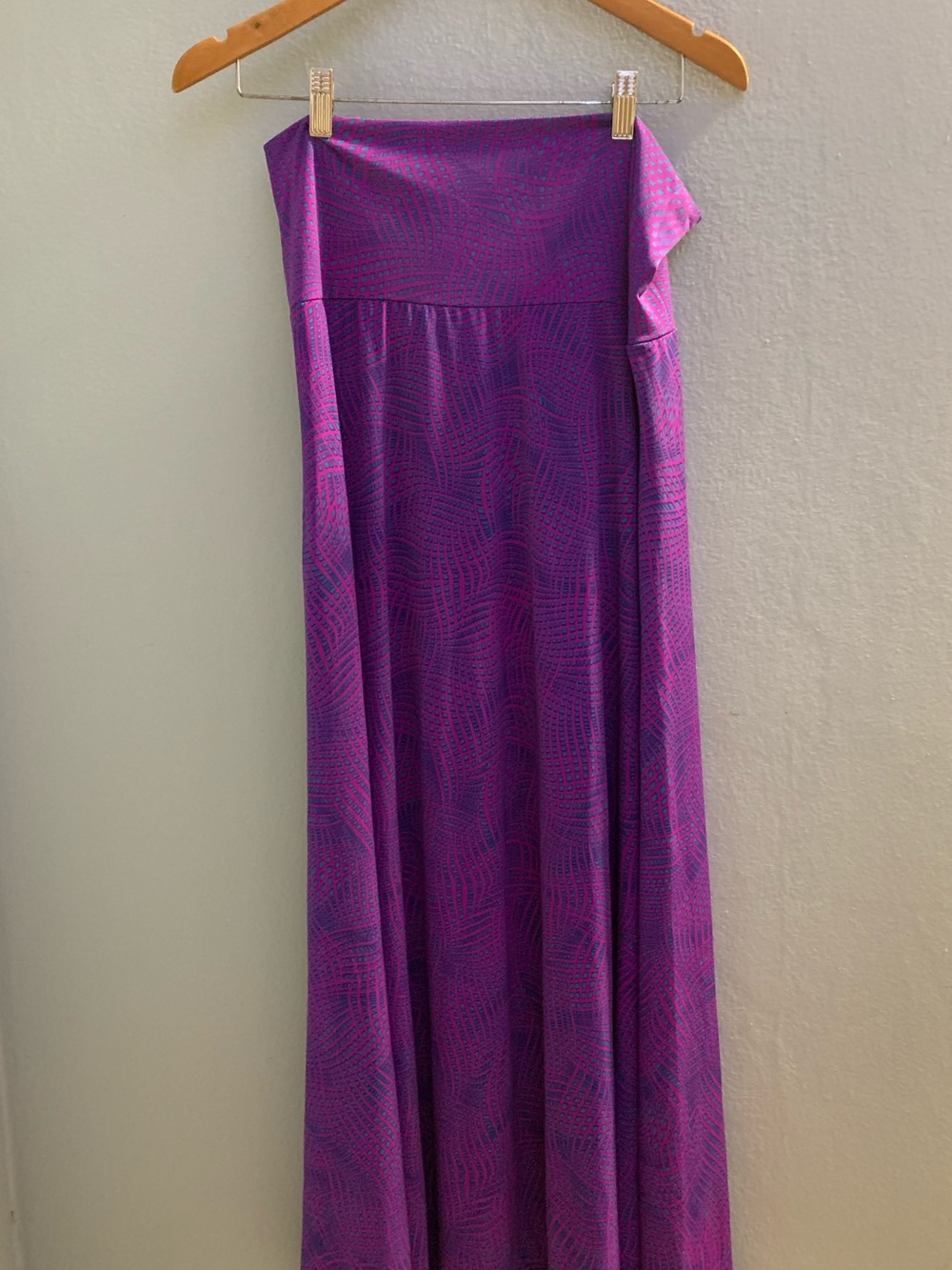 LuLaRoe Purple Printed Maxi Skirt